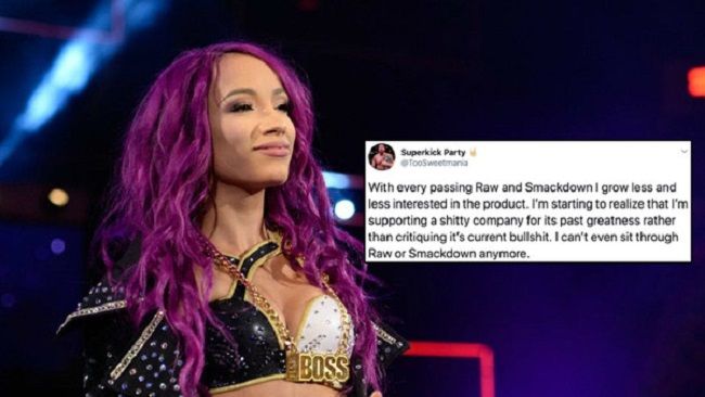 A Sasha Banks le gusta el tweet Shooting en WWE Raw y SmackDown