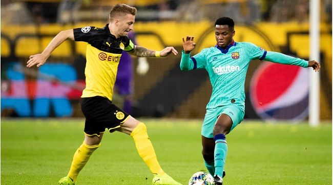 Ansu Fati proti FC Dortmund
