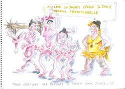 tanečná karikatúra sociálnych médií od Mika Howella