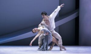 Pacific Northwest Ballet Principals Noelani Pantastico en James Moore in Jean-Christophe Maillot