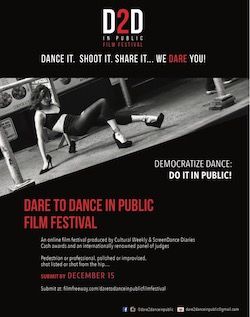 Nuotrauka mandagumo „Išdrįsk šokti“ viešuose kino festivaliuose.