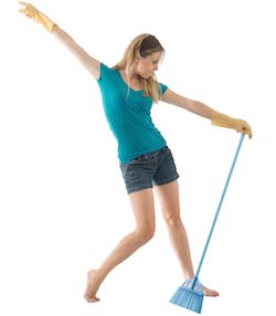 bailarina de limpieza para el programa de estudio de trabajo