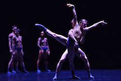 Šokėjai Alexis Fletcher ir Peteris Smida su „Ballet BC“ artistais Auroje. Michaelo Slobodiano nuotrauka.