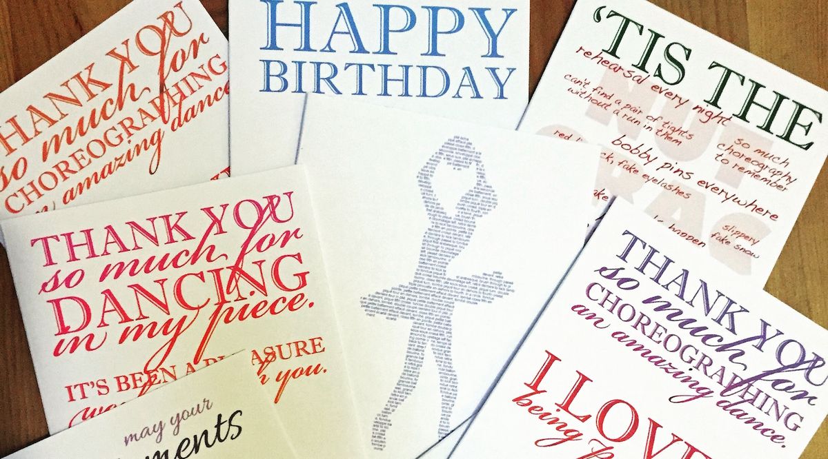 Выиграйте 10 поздравительных открыток для танцоров!