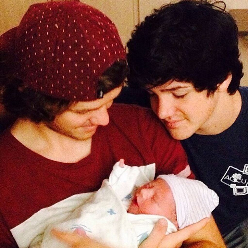 Aaron cu nepotul său Greyson